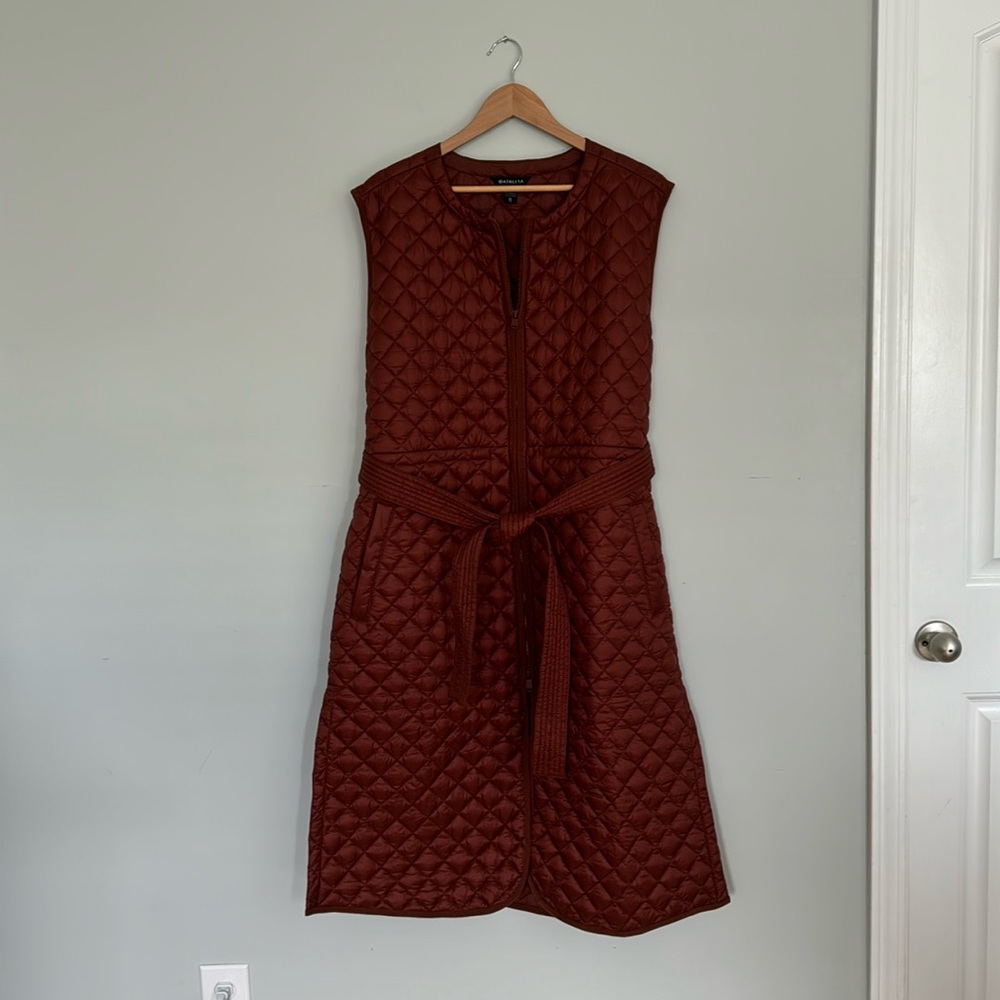 Athleta Quilted Vest in Deep Burgundy